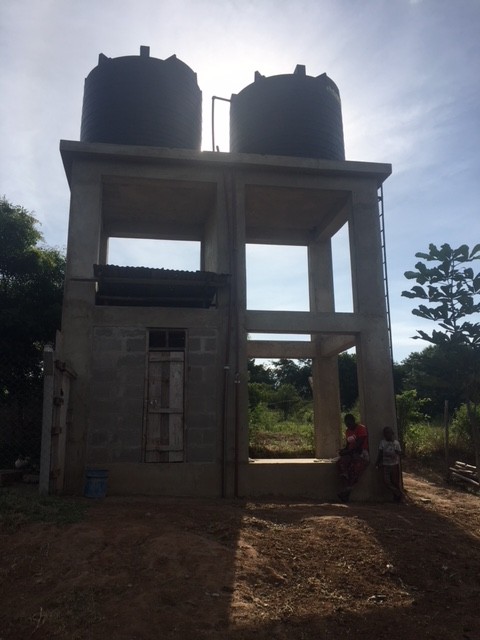 Newly-constructed water tanks at Mombo will provide fresh, clean water for all the local community. We were assisted in this project by The Little Way Association.