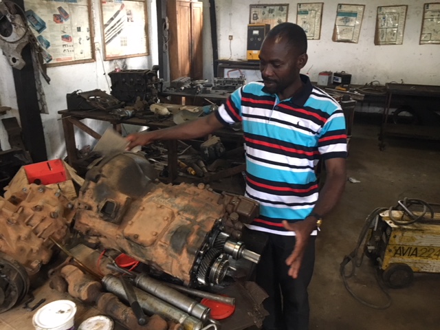The workshop at St. Patrick's Technical School, which also trains mechanics
